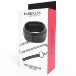 Darkness czarny kołnierz z łańcuszkiem – regulowany, wyściełany model uniwersalny