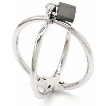 Metal Hard Krzyżowe Kajdanki Stal Nierdzewna 11x9x9 cm – Kompaktowy Model