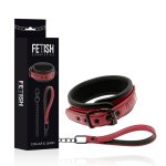 Fetish Submissive Dark Room – Naszyjnik z Łańcuchem Neoprenowy, Regulowany, Czarny