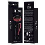 Fetish Submissive Dark Room – Naszyjnik z Łańcuchem Neoprenowy, Regulowany, Czarny