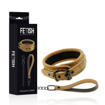 Fetish Submissive Origen – Zestaw Kołnierz z Kajdankami Neoprenowy, Metalowy Łańcuch