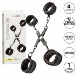 CalExotics Boundless Hog Tie – system wiązania z mankietami, czarny, regulowane zapięcia