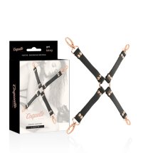 Coquette Chic Desire Fantasy – krawat z wegańskiej skóry, czarny, neoprenowe wzmocnienie