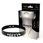 Coquette Chic Desire Choker – czarny, wegańska skóra, regulowany, uniwersalny rozmiar