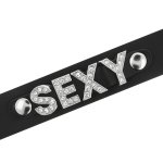 Coquette Chic Desire Choker – czarny, wegańska skóra, regulowany, uniwersalny rozmiar