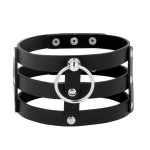 Coquette Chic Desire Choker – czarny, regulowany, wegańska skóra PU, 38 cm
