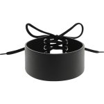 Coquette Chic Desire Choker – regulowany, czarny, wegańska skóra, metalowy pierścień