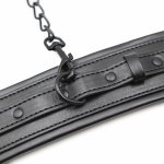 Ohmama Fetish – uniwersalne pasy nadgarstkowe, czarne, regulowane, PVC/poliuretan