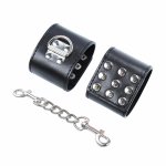 OHMAMA FETISH – regulowane opaski na nadgarstki z metalowymi zatrzaskami, PVC