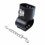 OHMAMA FETISH – regulowane opaski na nadgarstki z metalowymi zatrzaskami, PVC