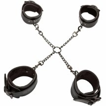 CalExotics Euphoria Hog Tie zestaw do wiązania, wegańska skóra, aksamitne wnętrze