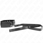 KINK Model 1 Naszyjnik z paskiem 116 cm, regulowany 36-43 cm, czarny, szerokość 5 cm