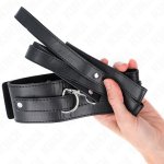 KINK Model 1 Naszyjnik z paskiem 116 cm, regulowany 36-43 cm, czarny, szerokość 5 cm