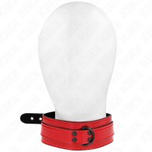 KINK Naszyjnik winno-czerwony, regulowany, skóra syntetyczna 37,5-49,5 cm szerokość 5 cm
