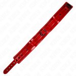 KINK Naszyjnik winno-czerwony, regulowany, skóra syntetyczna 37,5-49,5 cm szerokość 5 cm