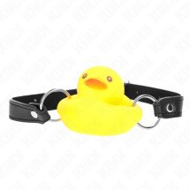 KINK Gag Duck Shape, silikonowy model kaczki, żółty, regulowany pasek uniwersalny