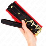 KINK Naszyjnik Model 2, regulowany pasek z imitacji skóry 37-54 cm, czarny, szerokość 3 cm