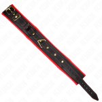 KINK Naszyjnik Model 2, regulowany pasek z imitacji skóry 37-54 cm, czarny, szerokość 3 cm