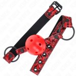 KINK Diamond Ball Gag Model 1, silikonowy, diamentowy wzór, 4,5 cm, regulowany 42-60 cm