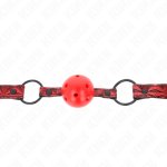 KINK Diamond Ball Gag Model 1, silikonowy, diamentowy wzór, 4,5 cm, regulowany 42-60 cm