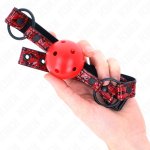 KINK Diamond Ball Gag Model 1, silikonowy, diamentowy wzór, 4,5 cm, regulowany 42-60 cm