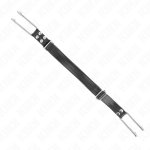 KINK Metalowy haczyk z regulacją 36-52 cm, stalowy system mocowania, srebrny