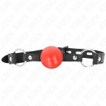KINK Czerwona Piłka TPE 4 cm – system regulacji, pasek 60x2 cm, intensywny kolor, trwały model