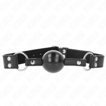 KINK Piłka silikonowa 4 cm z paskiem skórzanym – regulacja 42-58 cm, naturalna skóra, solidne zapięcie