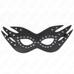 KINK Skórzana Maska z Nitami Model 3 – regulowana, 26x9,5 cm, czarna, solidna konstrukcja