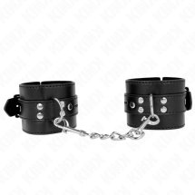 KINK Opaska na Nadgarstki Regulowana Czarna 17-28 cm x 6 cm, Komfortowa Powierzchnia