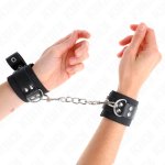 KINK Opaski na Nadgarstki Nylonowo-Skórzane Czarne, Regulacja 19-29 cm, Metalowe D-Ringi