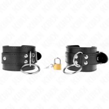 KINK O-Ring Opaski na Nadgarstki Czarne, Regulowane 20-28 cm x 5,5 cm