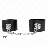 KINK Opaski na Nadgarstki z Zamknięciem na Kłódkę, Czarne, Regulowane 16-23 cm