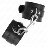 KINK Skórzany Pas na Nadgarstek z Nitami i Klamrą, Czarny, Regulacja 17-28 cm