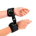 KINK Neoprenowe Opaski na Nadgarstki Czarne Regulowane 22-34 cm z Metalowymi Elementami