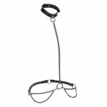 CalExotics Euphoria Chain Halter Collar & Leash obroża halter z łańcuszkiem, skora wegańska, regulowana