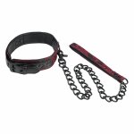 CalExotics Scandal Collar regulowana obroża z czarnym paskiem i smyczą 81,25 cm