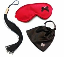 INEDIT Zestaw akcesoriow Dominatrix Whip z maską satynową i woreczkiem