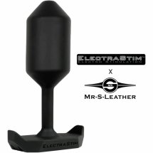 ElectraStim Mr. S Leather wtyczka intymna elektro-silikonowa, 76 mm – Dwubiegunowy Model Przewodzący