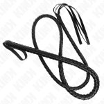 KINK Czarny Długi Bicz Skorzany 210 cm – Snake Whip, Ergonomiczny Uchwyt