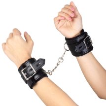 Secret Play Kolekcja Bondage Czarny Zestaw Mankietow 23x6 cm – Pluszowe Podszycie i Zamki