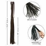CalExotics Nocturnal Flogger czarny – model z miękkimi frędzlami, skóra syntetyczna