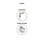 Hidden Desire Extreme Metal System Kontroli Intymnej 7,9 cm – stal nierdzewna, srebrny