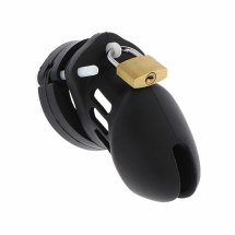 Hidden Desire Extreme silikonowa klatka anatomiczna S czarna 6,5 cm – system regulacji