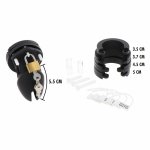 Hidden Desire Extreme silikonowa klatka anatomiczna S czarna 6,5 cm – system regulacji