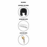 Hidden Desire Extreme silikonowa klatka anatomiczna S czarna 6,5 cm – system regulacji