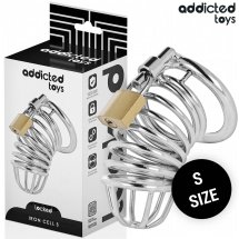 Addicted Toys Locked – metalowy system kontroli 4 cm S, srebrny, anatomiczny kształt