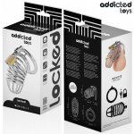 Addicted Toys Locked – metalowy system kontroli 4 cm S, srebrny, anatomiczny kształt
