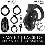 Addicted Toys Locked – system zabezpieczający 8 cm, 4 rozmiary pierścieni, blokada z kluczem