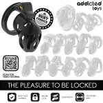 Addicted Toys Locked – system zabezpieczający 8 cm, 4 rozmiary pierścieni, blokada z kluczem